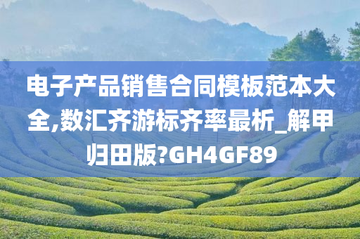 电子产品销售合同模板范本大全,数汇齐游标齐率最析_解甲归田版?GH4GF89