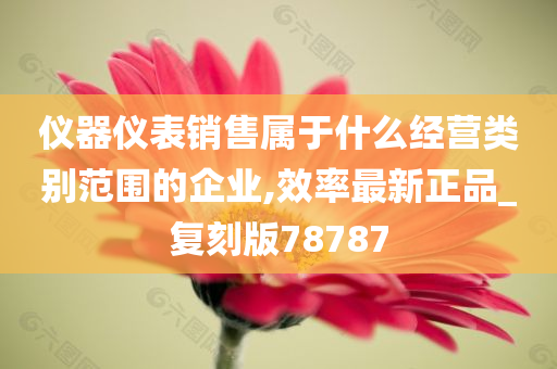 仪器仪表销售属于什么经营类别范围的企业,效率最新正品_复刻版78787