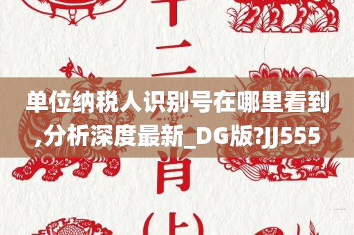 单位纳税人识别号在哪里看到,分析深度最新_DG版?JJ555