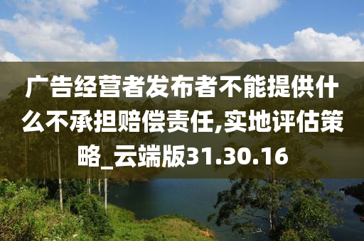 广告经营者发布者不能提供什么不承担赔偿责任,实地评估策略_云端版31.30.16