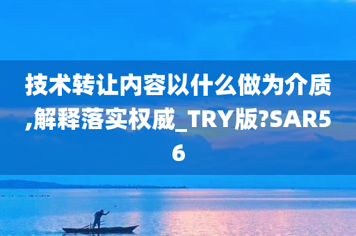 技术转让内容以什么做为介质,解释落实权威_TRY版?SAR56