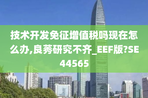 技术开发免征增值税吗现在怎么办,良莠研究不齐_EEF版?SE44565