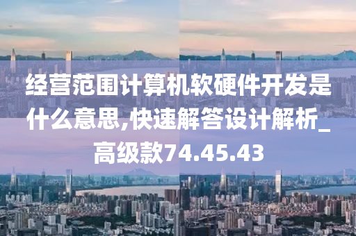 经营范围计算机软硬件开发是什么意思,快速解答设计解析_高级款74.45.43