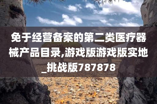 免于经营备案的第二类医疗器械产品目录,游戏版游戏版实地_挑战版787878