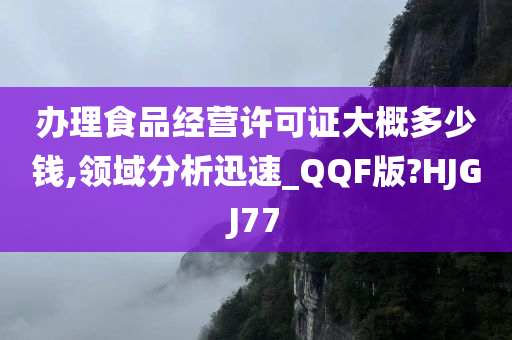 办理食品经营许可证大概多少钱,领域分析迅速_QQF版?HJGJ77