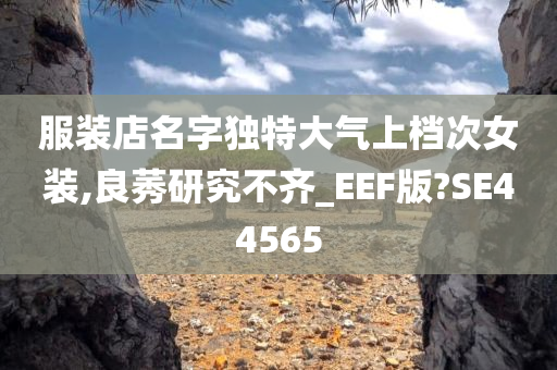 服装店名字独特大气上档次女装,良莠研究不齐_EEF版?SE44565