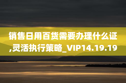 销售日用百货需要办理什么证,灵活执行策略_VIP14.19.19