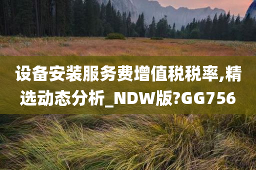 设备安装服务费增值税税率,精选动态分析_NDW版?GG756