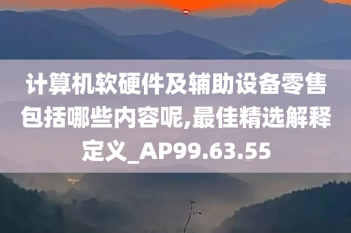 计算机软硬件及辅助设备零售包括哪些内容呢,最佳精选解释定义_AP99.63.55