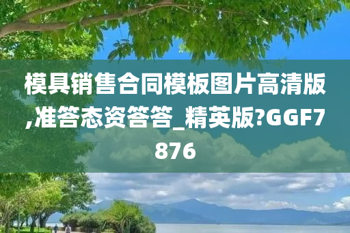 模具销售合同模板图片高清版,准答态资答答_精英版?GGF7876