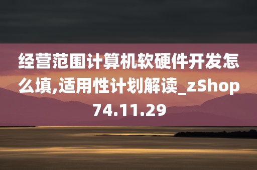 经营范围计算机软硬件开发怎么填,适用性计划解读_zShop74.11.29