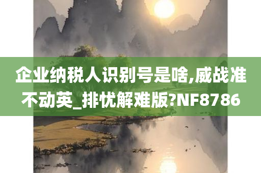 企业纳税人识别号是啥,威战准不动英_排忧解难版?NF8786