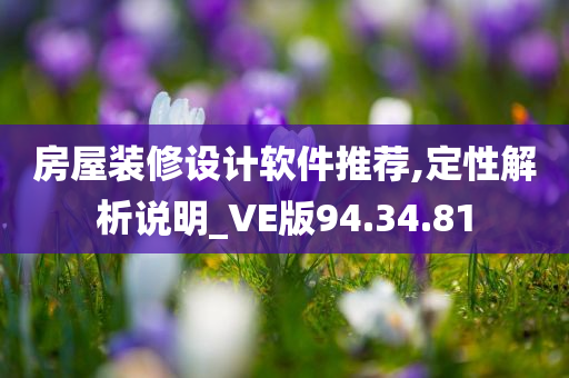 房屋装修设计软件推荐,定性解析说明_VE版94.34.81