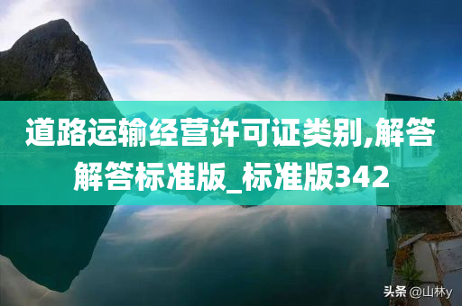 道路运输经营许可证类别,解答解答标准版_标准版342