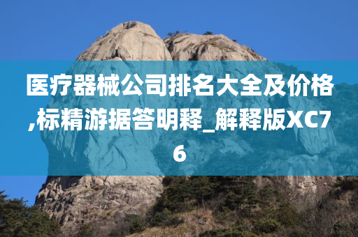 医疗器械公司排名大全及价格,标精游据答明释_解释版XC76