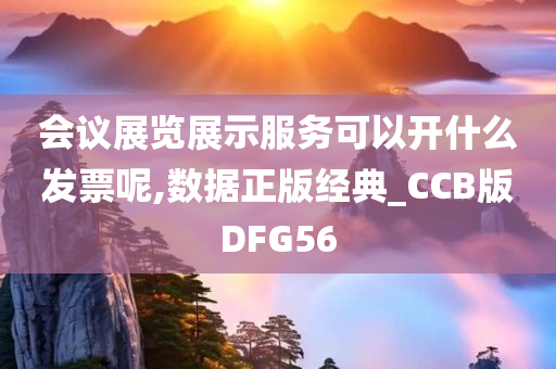 会议展览展示服务可以开什么发票呢,数据正版经典_CCB版DFG56