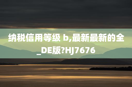 纳税信用等级 b,最新最新的全_DE版?HJ7676