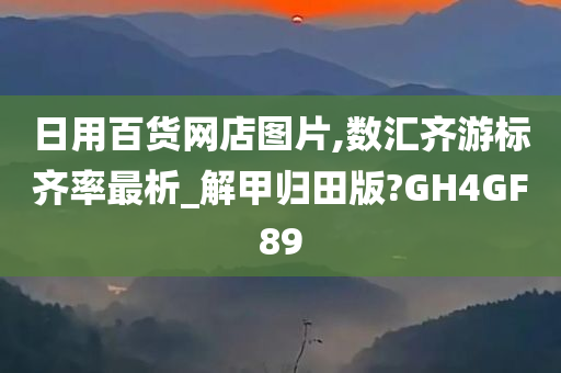 日用百货网店图片,数汇齐游标齐率最析_解甲归田版?GH4GF89