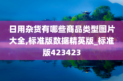 日用杂货有哪些商品类型图片大全,标准版数据精英版_标准版423423