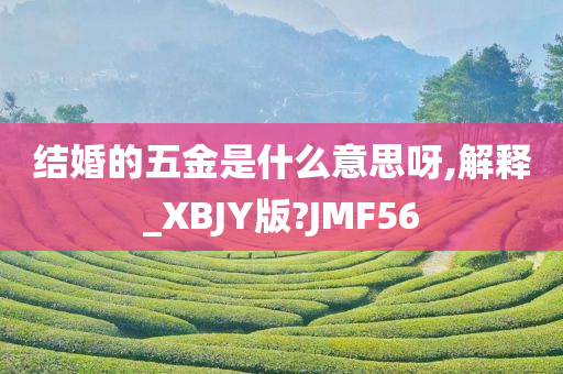 结婚的五金是什么意思呀,解释_XBJY版?JMF56