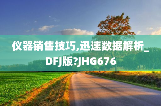 仪器销售技巧,迅速数据解析_DFJ版?JHG676