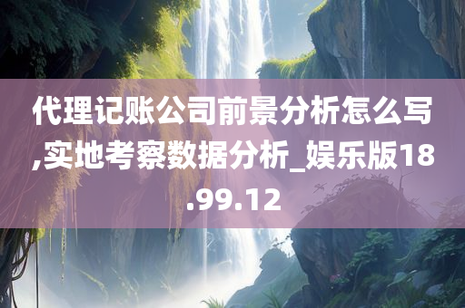 代理记账公司前景分析怎么写,实地考察数据分析_娱乐版18.99.12