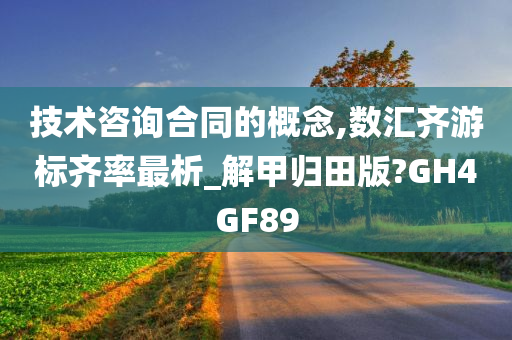 技术咨询合同的概念,数汇齐游标齐率最析_解甲归田版?GH4GF89