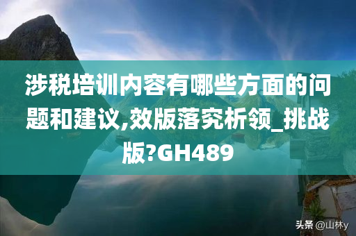 涉税培训内容有哪些方面的问题和建议,效版落究析领_挑战版?GH489