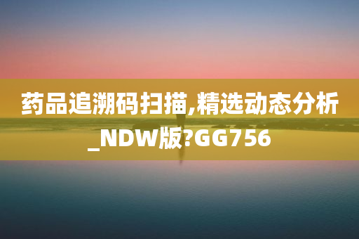 药品追溯码扫描,精选动态分析_NDW版?GG756