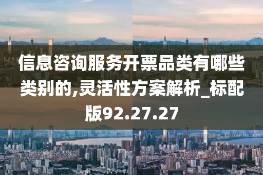 信息咨询服务开票品类有哪些类别的,灵活性方案解析_标配版92.27.27