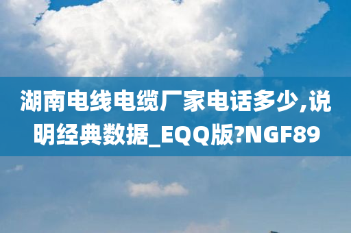 湖南电线电缆厂家电话多少,说明经典数据_EQQ版?NGF89