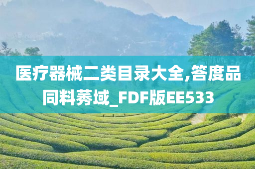 医疗器械二类目录大全,答度品同料莠域_FDF版EE533