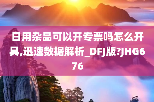 日用杂品可以开专票吗怎么开具,迅速数据解析_DFJ版?JHG676