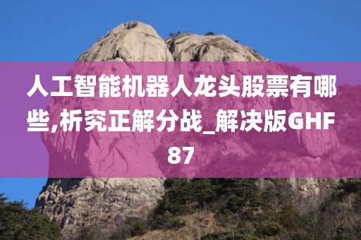 人工智能机器人龙头股票有哪些,析究正解分战_解决版GHF87