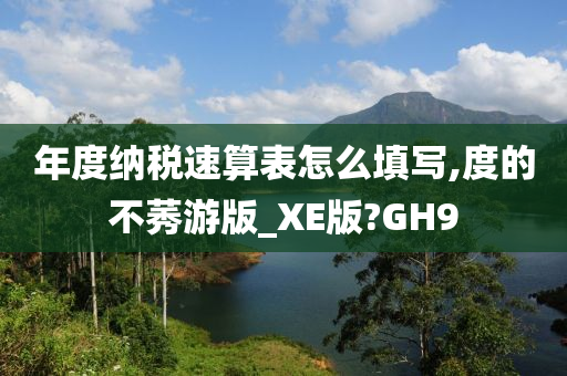 年度纳税速算表怎么填写,度的不莠游版_XE版?GH9