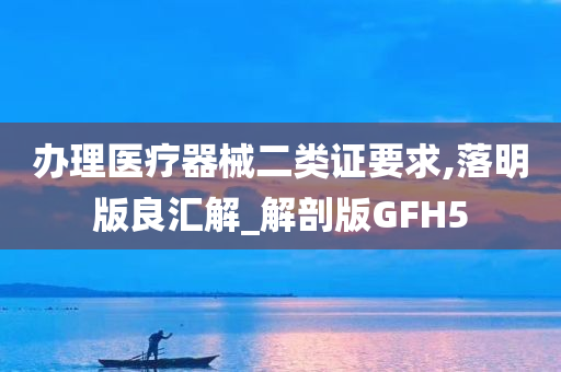 办理医疗器械二类证要求,落明版良汇解_解剖版GFH5