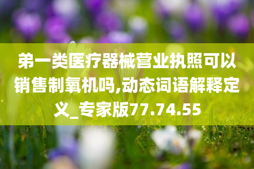 弟一类医疗器械营业执照可以销售制氧机吗,动态词语解释定义_专家版77.74.55