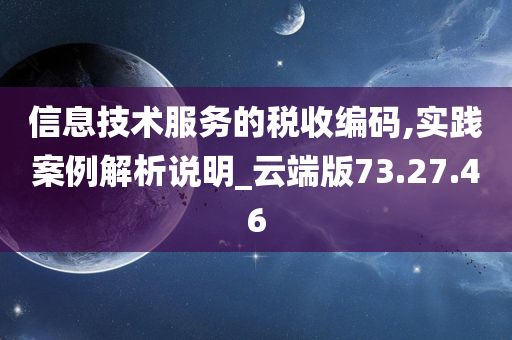 信息技术服务的税收编码,实践案例解析说明_云端版73.27.46