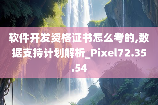 软件开发资格证书怎么考的,数据支持计划解析_Pixel72.35.54