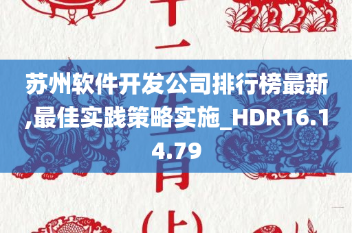 苏州软件开发公司排行榜最新,最佳实践策略实施_HDR16.14.79