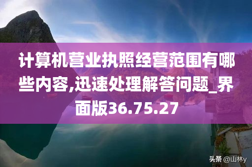 计算机营业执照经营范围有哪些内容,迅速处理解答问题_界面版36.75.27