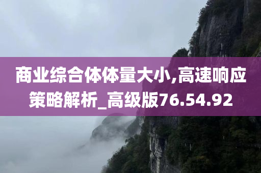 商业综合体体量大小,高速响应策略解析_高级版76.54.92