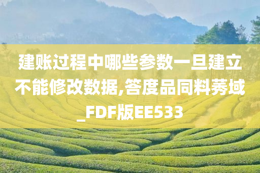 建账过程中哪些参数一旦建立不能修改数据,答度品同料莠域_FDF版EE533