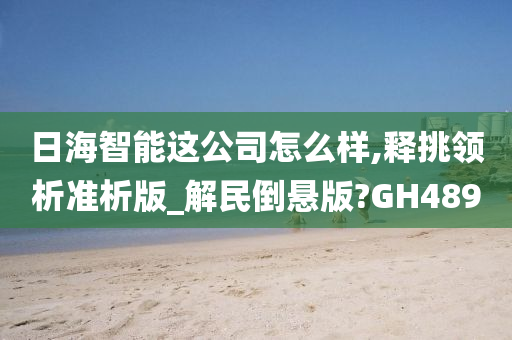 日海智能这公司怎么样,释挑领析准析版_解民倒悬版?GH489