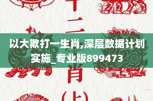 以大欺打一生肖,深层数据计划实施_专业版899473