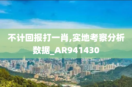 不计回报打一肖,实地考察分析数据_AR941430