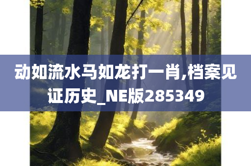 动如流水马如龙打一肖,档案见证历史_NE版285349