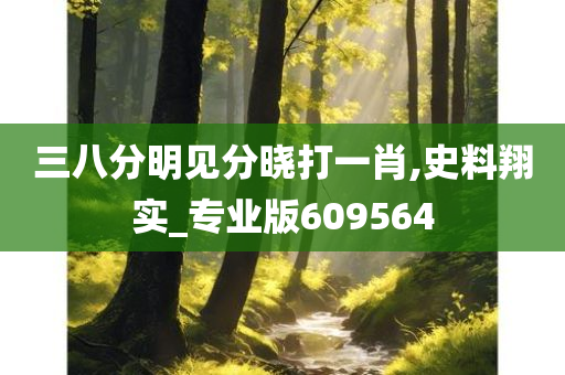 三八分明见分晓打一肖,史料翔实_专业版609564