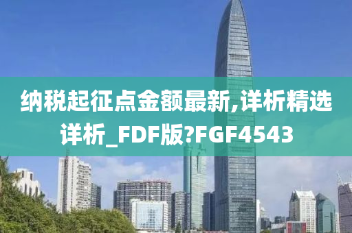 纳税起征点金额最新,详析精选详析_FDF版?FGF4543