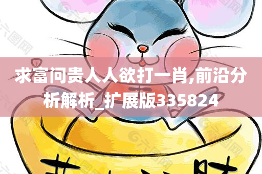 求富问贵人人欲打一肖,前沿分析解析_扩展版335824